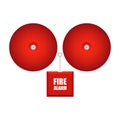 Fire alarm vector illustration isolated on white background Royalty Free Stock Photo
