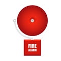 Fire alarm vector illustration isolated on white background Royalty Free Stock Photo