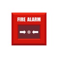 Fire alarm vector illustration isolated on white background Royalty Free Stock Photo