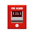 Fire alarm vector illustration isolated on white background Royalty Free Stock Photo