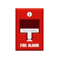 Fire alarm vector illustration isolated on white background Royalty Free Stock Photo