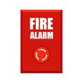Fire alarm vector illustration isolated on white background Royalty Free Stock Photo