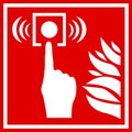 Fire alarm vector sign