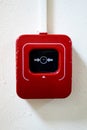 Fire alarm on the wall Royalty Free Stock Photo