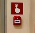 Fire alarms, emergency push buttons, signal to alert everyone an
