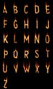 Fire alphabet Royalty Free Stock Photo