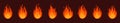 Fire animation. Burning bonfire or campfire, torch fire flames. Red, orange blazing fires effect animated sprites sheet Royalty Free Stock Photo