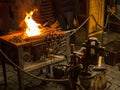 Fire and anvil, Christmas market in Prague