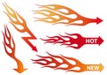 Fire arrows, vector