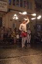 Fire artists at the Esala Perahera festival in Kandy