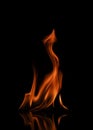 Fire arts texure Isolated on black backgrounds