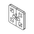 fire assembly point emergency isometric icon vector illustration Royalty Free Stock Photo