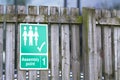 Fire assembly point sign at office work place Royalty Free Stock Photo