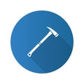 Fire axe flat design long shadow glyph icon Royalty Free Stock Photo