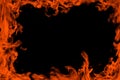 Fire background frame Royalty Free Stock Photo