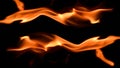 fire background burning flame frame on a black background Royalty Free Stock Photo