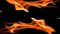 fire background burning flame frame on a black background Royalty Free Stock Photo