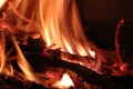 Fire background - live coals Royalty Free Stock Photo