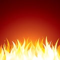 Fire Background Vector Template for Text or Design