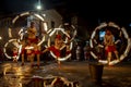 Fire Ball Dancers perform in Sri Lanka.