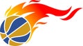 Fire ball logo Royalty Free Stock Photo