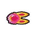 fire ball pixelated video game icon