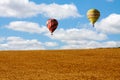 Wheat field and balloons