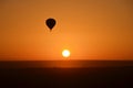 Fire balloon going up rise Royalty Free Stock Photo