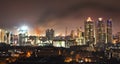 Fire in Bandra Mumbai nightline Royalty Free Stock Photo