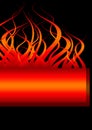 Fire banner flames