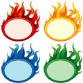 Fire-banners Royalty Free Stock Photo