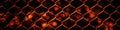 Fire Beautiful Chain Link Fence Texture Background. Generative AI Royalty Free Stock Photo