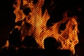 Fire Behind Screen Royalty Free Stock Photo