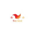 Fire bird logo vector illustration color design Royalty Free Stock Photo