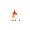 Fire bird logo vector illustration color design Royalty Free Stock Photo