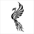 Fire bird Phoenix logo vector illustration Royalty Free Stock Photo