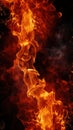 Fire on black. Fire frame abstract fiery background. Royalty Free Stock Photo