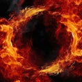 Fire on black. Fire frame abstract fiery background. Royalty Free Stock Photo