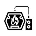 fire blacksmith metal glyph icon vector illustration Royalty Free Stock Photo