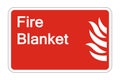 symbol Fire Blanket Safety Symbol Sign on white background,vector illustration Royalty Free Stock Photo