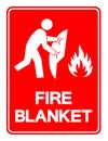 Fire Blanket Symbol Sign, Vector Illustration, Isolate On White Background Label. EPS10 Royalty Free Stock Photo