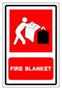 Fire Blanket Symbol Sign, Vector Illustration, Isolate On White Background Label. EPS10