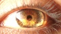 Fire Blazes Inside Human Eye Iris