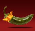 Fire Blowing off Cap of Jalapeno