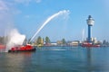 Fire boat show Royalty Free Stock Photo