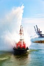Fire boat show Royalty Free Stock Photo