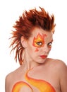 Fire bodyart Royalty Free Stock Photo