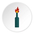 Fire bottle icon circle