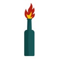 Fire bottle icon isolated