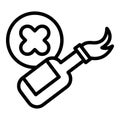 Fire bottle violence icon outline vector. Bully child